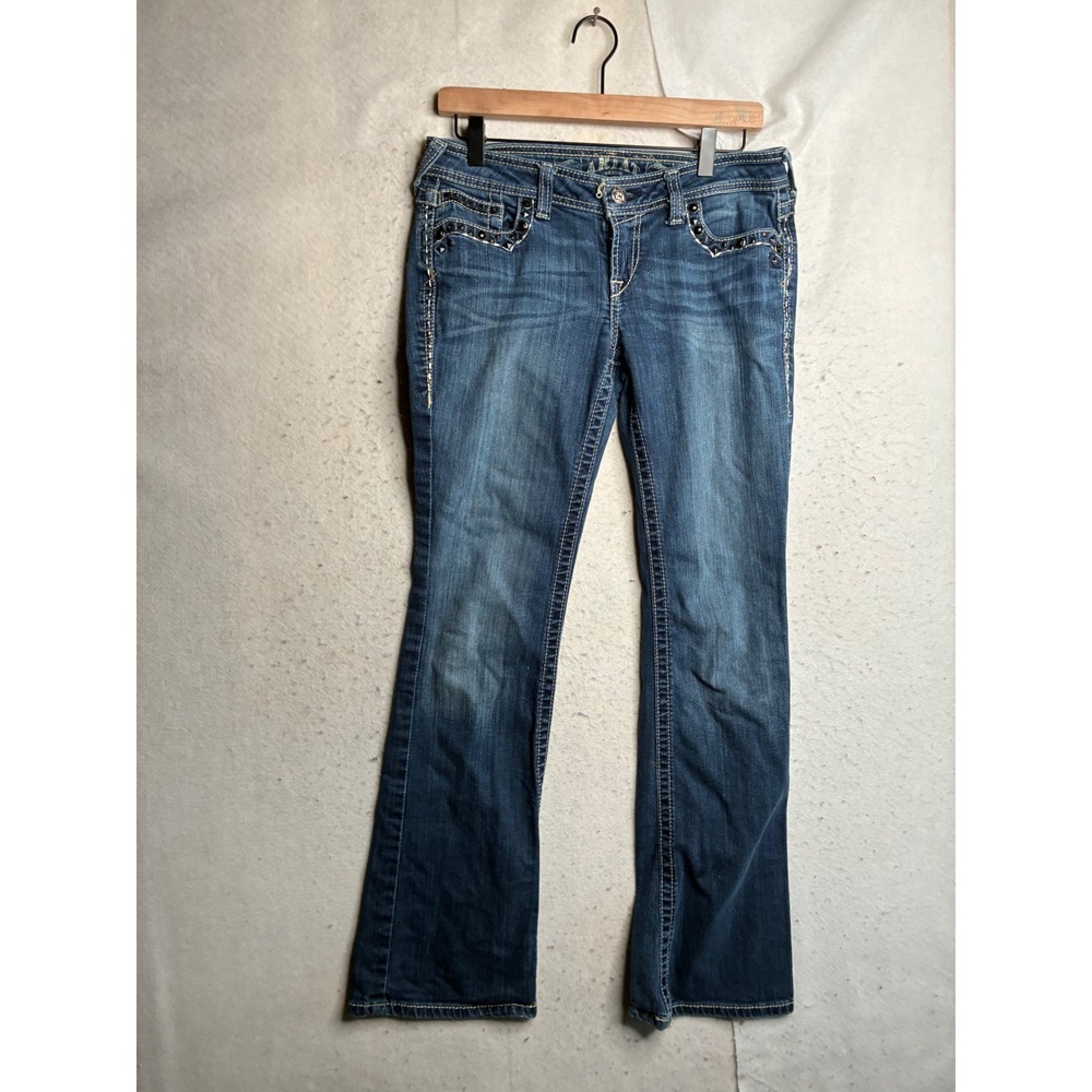 Ariat Ruby Bootcut Jeans Womens 28R Medium Wash Studded Rhinestone Denim 28 x 31